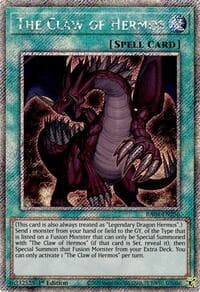 The Claw of Hermos (Platinum Secret Rare) - Quarter Century Stampede - YuGiOh card