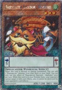 Majespecter Raccoon - Bunbuku (Platinum Secret Rare) - Quarter Century Stampede - YuGiOh card