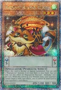 Majespecter Raccoon - Bunbuku (Quarter Century Secret Rare) - Quarter Century Stampede - YuGiOh card