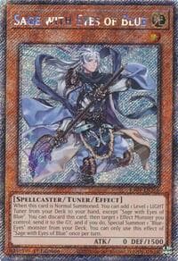 Sage with Eyes of Blue (Platinum Secret Rare) - Quarter Century Stampede - YuGiOh card