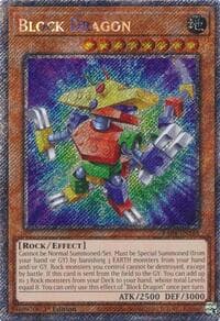 Block Dragon (Platinum Secret Rare) - Quarter Century Stampede - YuGiOh card