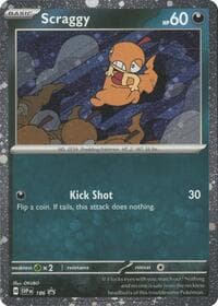 Scraggy - 186 (Cosmos Holo) - SV: Scarlet & Violet Promo Cards - Pokemon card