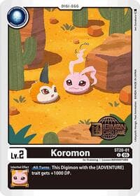 Koromon - Starter Deck 20: Protector of Light Release Event Cards - Digimon Card Game card
