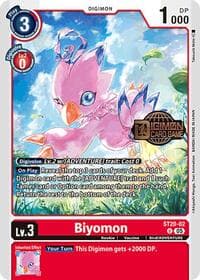 Biyomon - Starter Deck 20: Protector of Light Release Event Cards - Digimon Card Game card