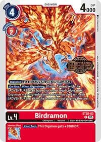 Birdramon - Starter Deck 20: Protector of Light Release Event Cards - Digimon Card Game card