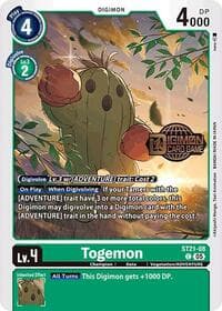 Togemon - Starter Deck 21: Hero of Hope Release Event Cards - Digimon Card Game card