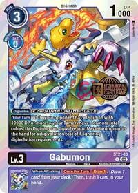 Gabumon - Starter Deck 21: Hero of Hope Release Event Cards - Digimon Card Game card