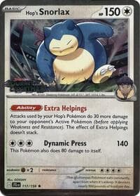 Hop's Snorlax - 117/159 (Cosmos Holo) - Miscellaneous Cards & Products - Pokemon card