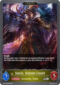 Dario, Demon Count (Evolved) - BP09: Duet of Dawn and Dusk - Shadowverse: Evolve card