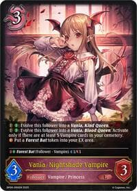 Vania, Nightshade Vampire - BP09: Duet of Dawn and Dusk - Shadowverse: Evolve card