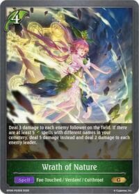 Wrath of Nature - P03EN (Foil) - BP09: Duet of Dawn and Dusk - Shadowverse: Evolve card