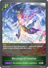 Blessings of Creation - P04EN (Foil) - BP09: Duet of Dawn and Dusk - Shadowverse: Evolve card