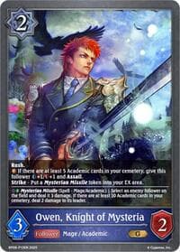 Owen, Knight of Mysteria - P13EN (Foil) - BP09: Duet of Dawn and Dusk - Shadowverse: Evolve card