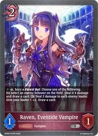 Raven, Eventide Vampire - P37EN (Foil) - BP09: Duet of Dawn and Dusk - Shadowverse: Evolve card