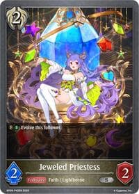Jeweled Priestess - P42EN (Foil) - BP09: Duet of Dawn and Dusk - Shadowverse: Evolve card