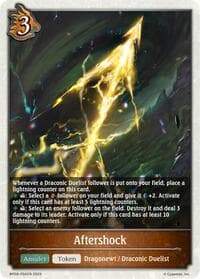 Aftershock - P50EN (Foil) - BP09: Duet of Dawn and Dusk - Shadowverse: Evolve card