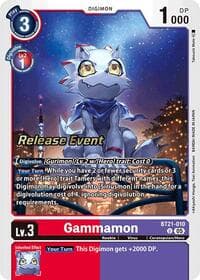 Gammamon - World Convergence Release Event Cards - Digimon Card Game card