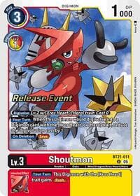 Shoutmon - World Convergence Release Event Cards - Digimon Card Game card