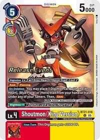 Shoutmon (King Version) - World Convergence Release Event Cards - Digimon Card Game card