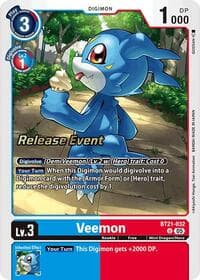 Veemon - World Convergence Release Event Cards - Digimon Card Game card