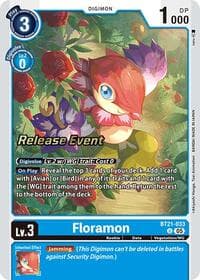 Floramon - World Convergence Release Event Cards - Digimon Card Game card
