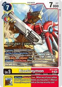 RizeGreymon - World Convergence Release Event Cards - Digimon Card Game card