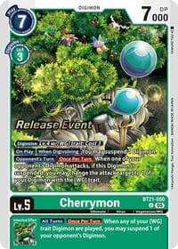 Cherrymon - World Convergence Release Event Cards - Digimon Card Game card