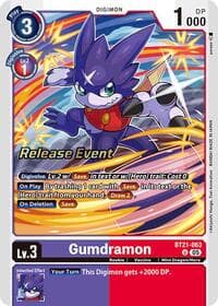 Gumdramon - World Convergence Release Event Cards - Digimon Card Game card