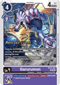 Garurumon - World Convergence Release Event Cards - Digimon Card Game card