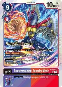 Arresterdramon: Superior Mode - World Convergence Release Event Cards - Digimon Card Game card