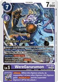 WereGarurumon - World Convergence Release Event Cards - Digimon Card Game card