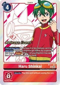 Haru Shinkai - World Convergence Release Event Cards - Digimon Card Game card