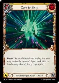 Zero to Sixty (Yellow) - Armory Deck: Maxx Nitro - Flesh and Blood TCG card
