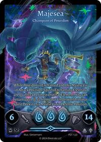 Majesea - Champion of Poseidon (Box Topper) - Divine Champions: Firestorm - Elestrals card