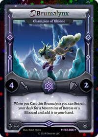 Brumalynx - Champion of Khione (Stellar) - Divine Champions: Firestorm - Elestrals card
