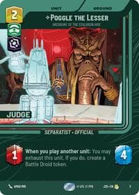 Poggle the Lesser - Archduke of the Stalgasin Hive - Judge Promos - Star Wars: Unlimited card
