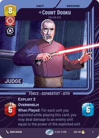 Count Dooku - Fallen Jedi - Judge Promos - Star Wars: Unlimited card