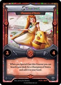 Urscout - Champion of Hestia (Serialized) - Divine Champions: Firestorm Starter Decks - Elestrals card