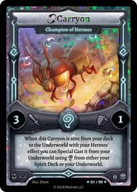 Carryon - Champion of Hermes (Serialized) - Divine Champions: Firestorm Starter Decks - Elestrals card