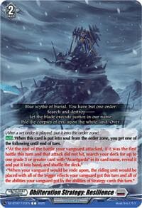 Obliteration Strategy: Resilience - DZ-BT07: Moon Fangs & Cerulean Blaze - Cardfight Vanguard card