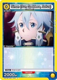 Sinon (Sun Goddess, Solus) (023) - UE07BT: Sword Art Online - Union Arena card