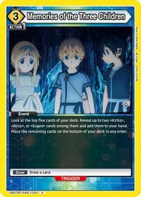 Memories of the Three Children - UE07BT: Sword Art Online - Union Arena card