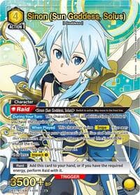 Sinon (Sun Goddess, Solus) (025) (SR*) - UE07BT: Sword Art Online - Union Arena card