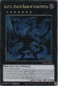 Eclipse, Dragon Ruler of Catastrophes (Quarter Century Secret Rare) - Alliance Insight - YuGiOh card