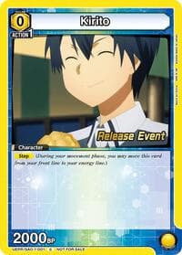 Kirito (001) - UE07BT: Sword Art Online Release Event Cards - Union Arena card