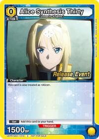 Alice Synthesis Thirty (010) - UE07BT: Sword Art Online Release Event Cards - Union Arena card