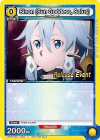 Sinon (Sun Goddess, Solus) (023) - UE07BT: Sword Art Online Release Event Cards - Union Arena card