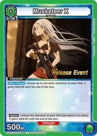 Musketeer X - UE07BT: Sword Art Online Release Event Cards - Union Arena card