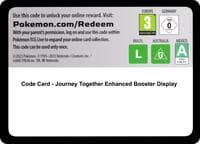 Code Card - Journey Together Enhanced Booster Display - SV09: Journey Together - Pokemon card