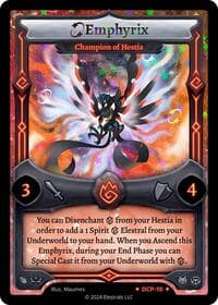 Emphyrix - Champion of Hestia (Stellar) - Divine Champions: Firestorm Promos - Elestrals card